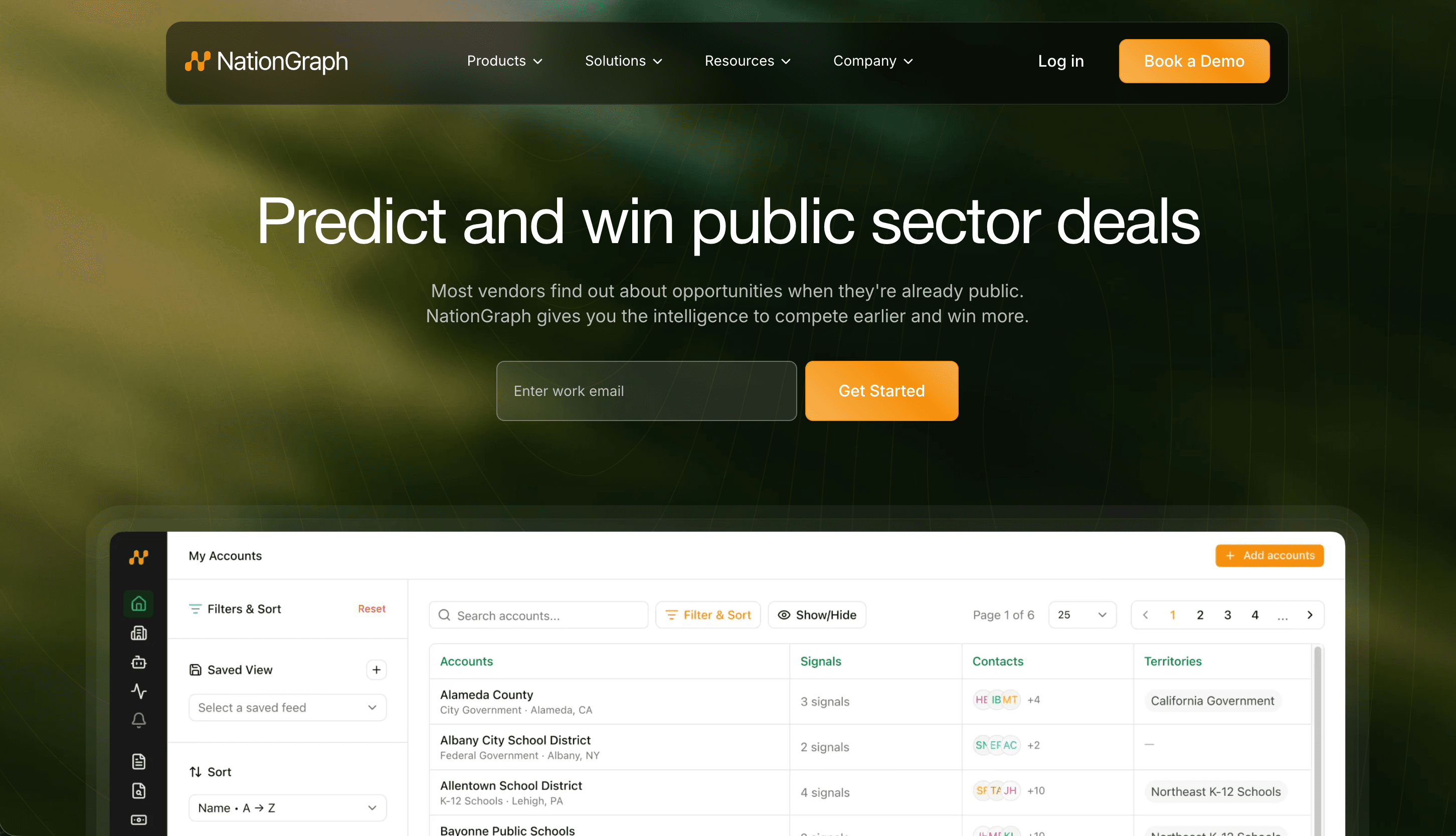 NationGraph platform screenshot